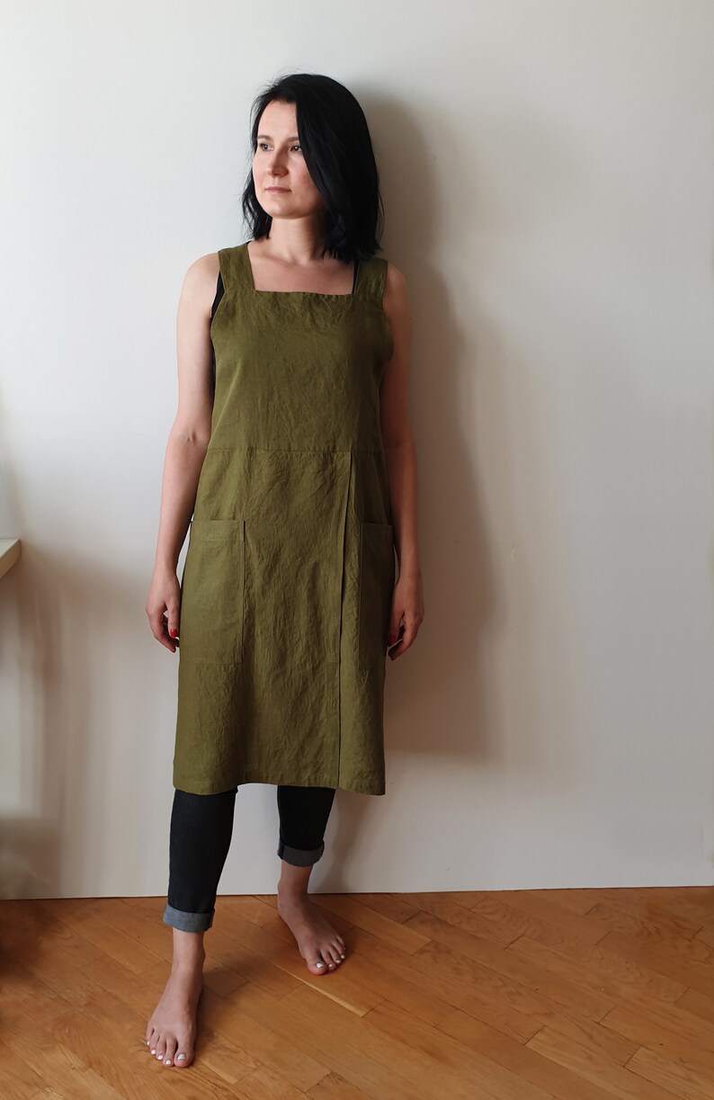 Pottery Apron Sewing Pattern/split Leg Apron /pinafore Pattern Etsy