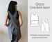 Cross back Apron Sewing Pattern /Japanese pinafore Pattern PDF/ Sewing tutorial/ Digital Download/ Ukraine/ CRACE apron 
