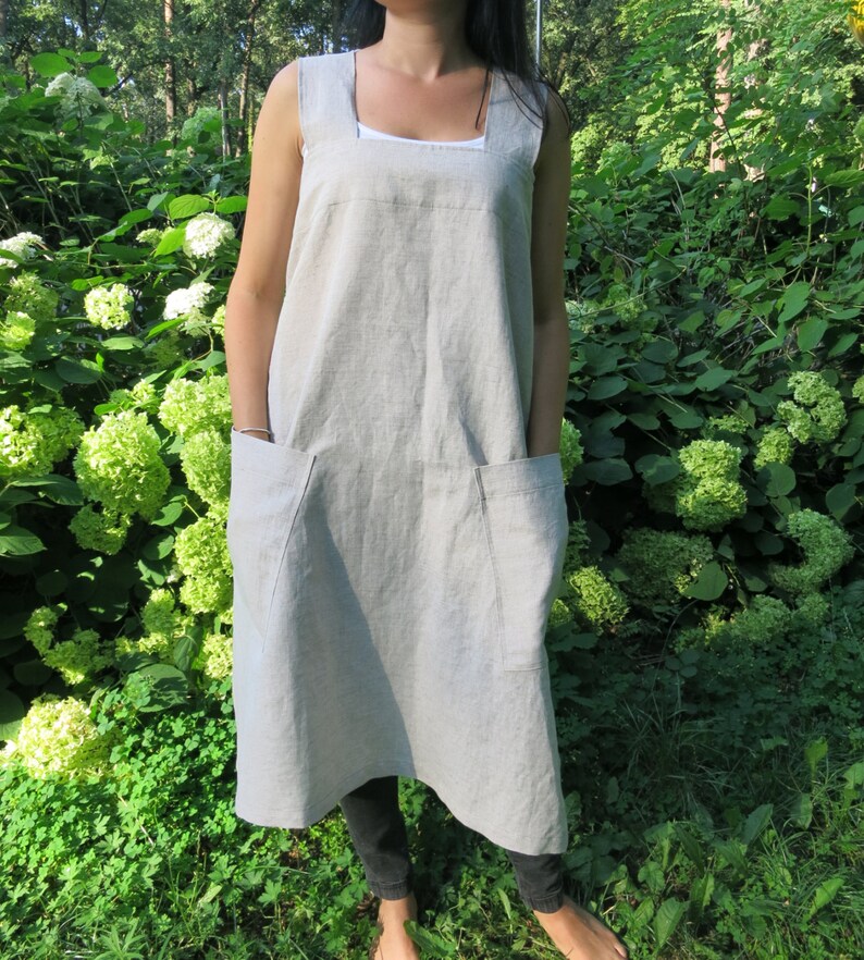 Linen japanese Apron in 15 colors/ Noties Apron / Linen Etsy