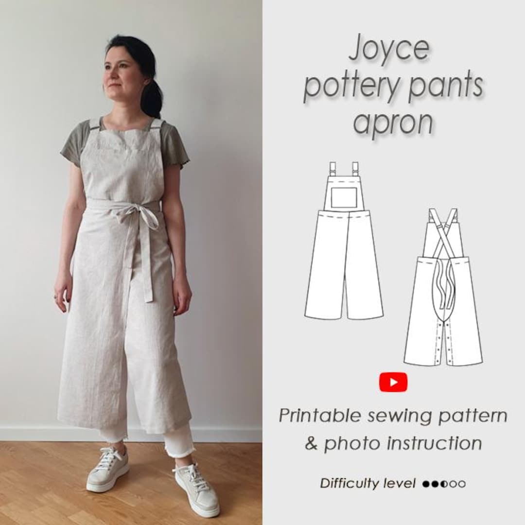 Pottery Pants Apron/sewing Pattern/ Potter's Split Leg