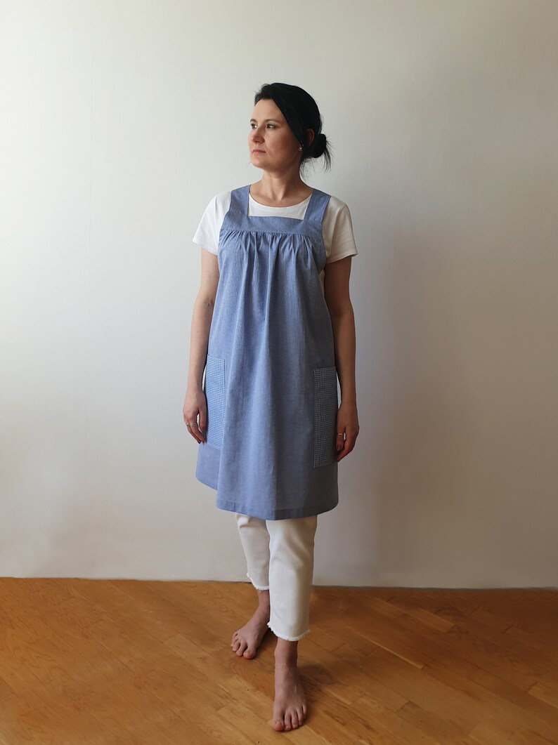Plus Size Gathered Neckline Apron in 6 Sizes / Sewing Pattern Etsy