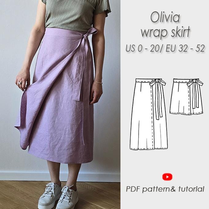 Long wrap skirt - Etsy 日本