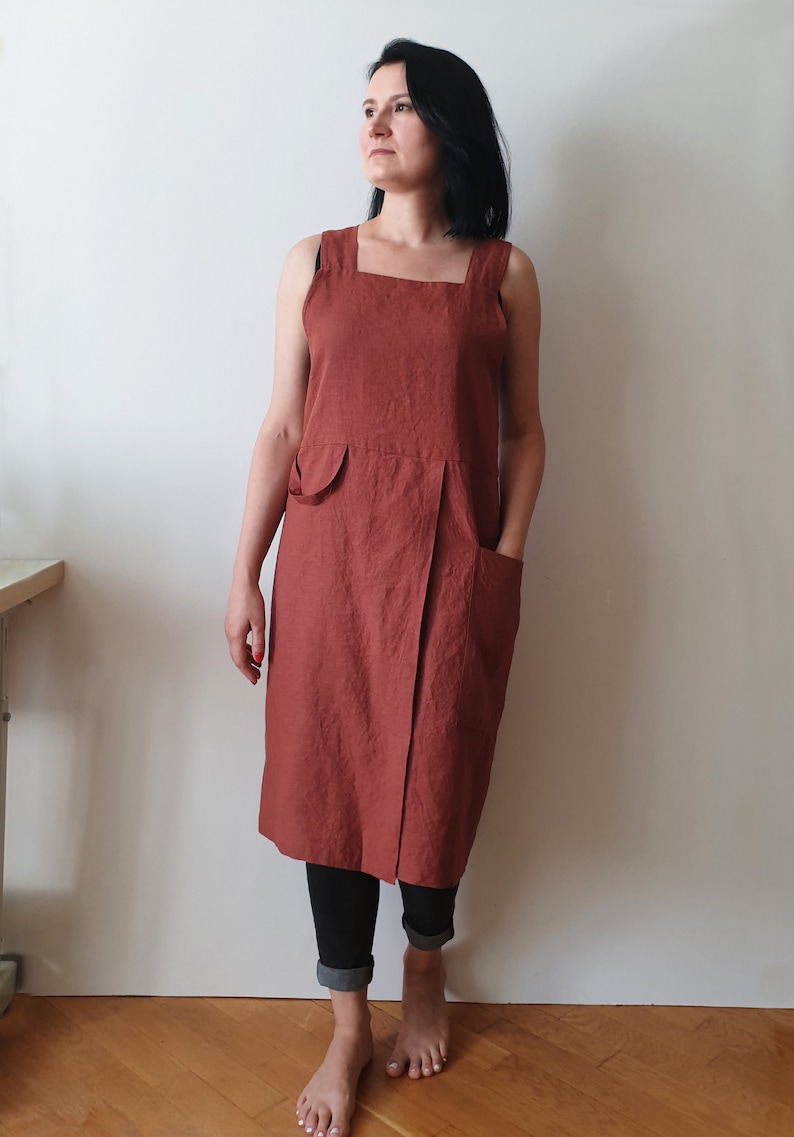 Pottery Apron Sewing Pattern/split Leg Apron /pinafore Pattern Etsy