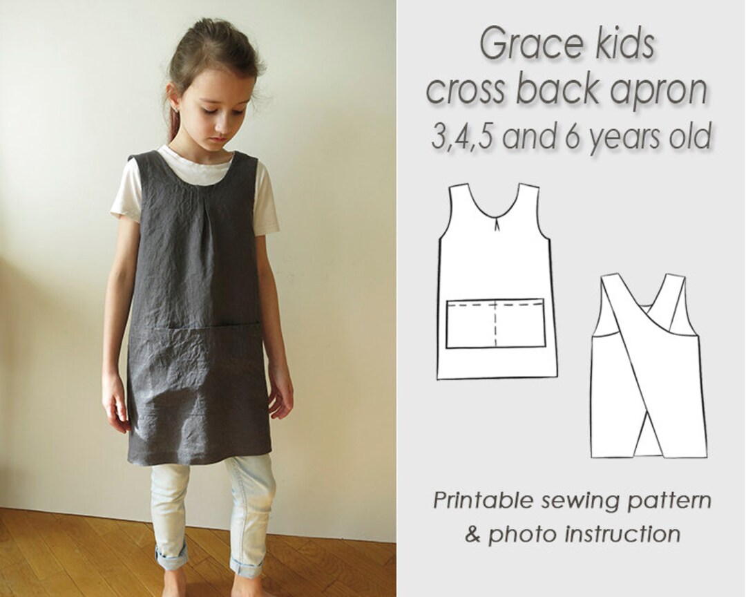 Japanese Apron Pattern Size S M L Graphic by TakeAndSew · Creative