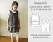 Kids apron PDF for 3, 4, 5 and 6 years old/ Sewing Japanese pinafore PDF/sewing pattern /Digital Download/ Cross back/ GRACE kids apron 