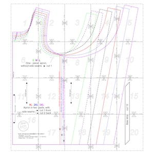S to 3XL Cross Back Apron Sewing Pattern /japanese Pinafore Pattern PDF ...