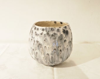 Elegant Grey Decorative Plant Pot