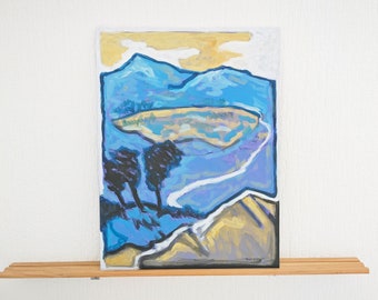 Abstract Landscape with Blue Mountains