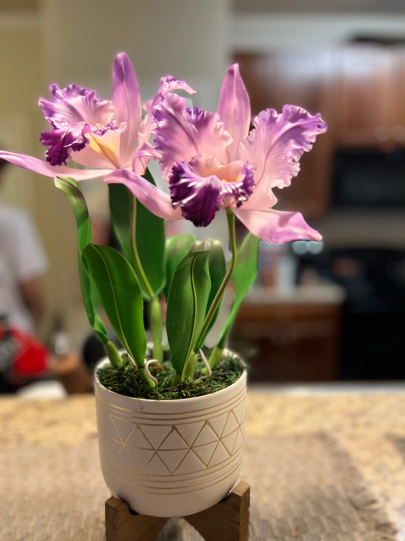 ORCHID CLAY FLOWER Flower Arrangement Decorative Flowers - Etsy