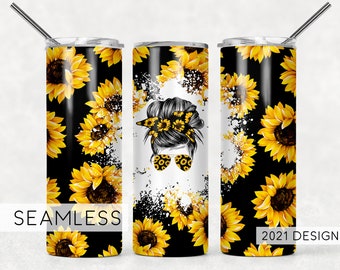 Download Sunflower Tumbler Svg Etsy