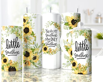 Mama Mini Sunflowers Tumbler PNG Set Little Sunshine Sippy 15oz Tumbler Wrap PNG Seamless Sublimation Designs - Tumbler 20oz Design - 2022