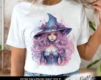 Halloween - Witch - Sublimation Design Download PNG - DTF Digital File Download - Shirts Mugs Tumblers EmmePrintCo