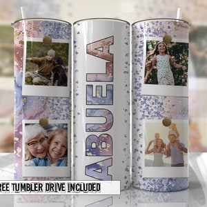 ABUELA 写真を追加 MilkywayTumbler Wrap 昇華タンブラーデザイン シームレスダウンロード - スキニータンブラー 20 オンスデザイン - PNG