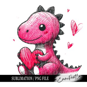 Dinosaur Boys - Valentine&#39;s Day - Sublimation Design Download PNG - DTF Digital File Download - Shirts Mugs Tumblers EmmePrintCo