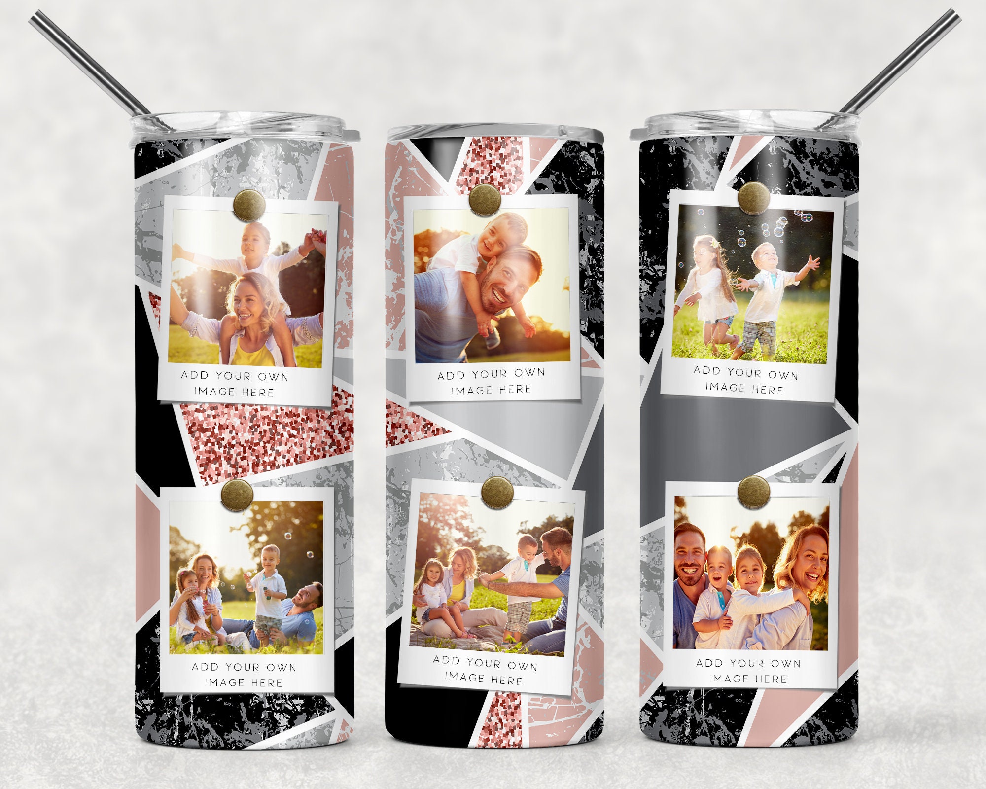 Photo Tumbler Template Picture Frames Sublimation Designs - Etsy