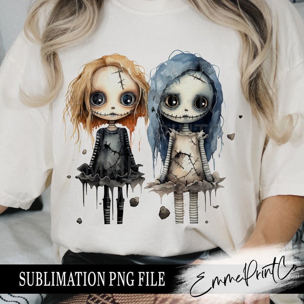 Cute Girl Skeletons Sublimation Design PNG - Halloween Tshirt Mugs Tumbler Sublimation - PNG - EmmePrintco