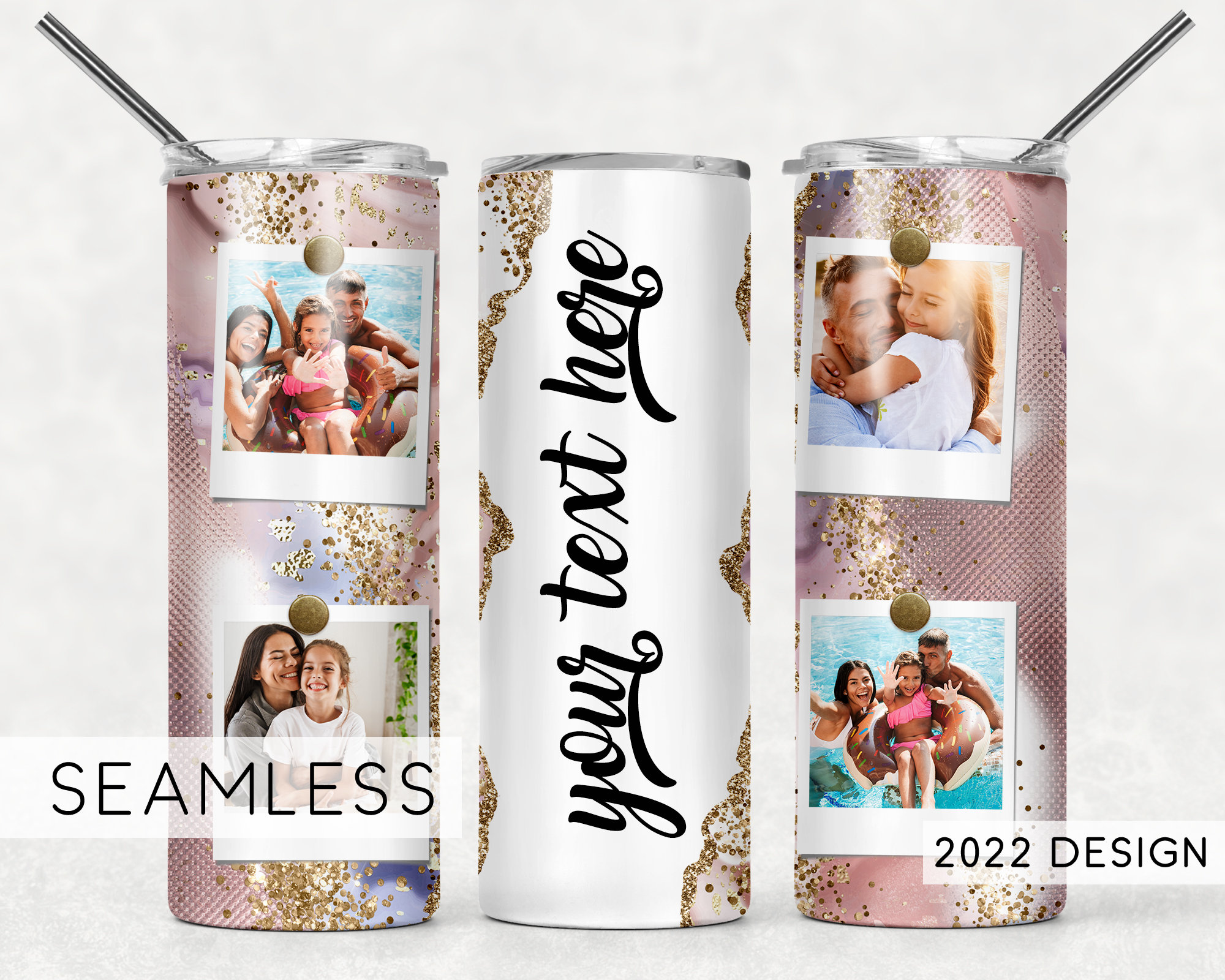 Pink Camo 20 oz Skinny Tumbler – LB Personalized Design