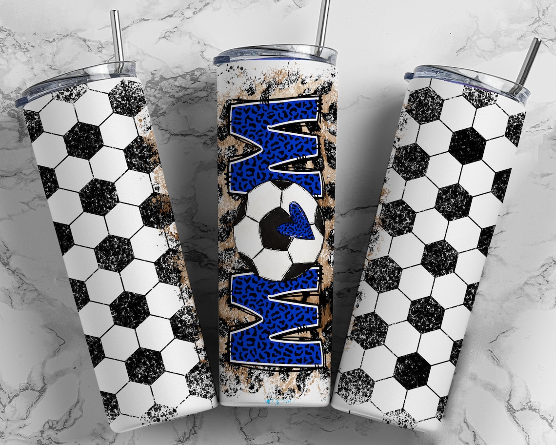 Soccer Mom Tumbler Wrap PNG Blue Team Colors Sublimation Etsy