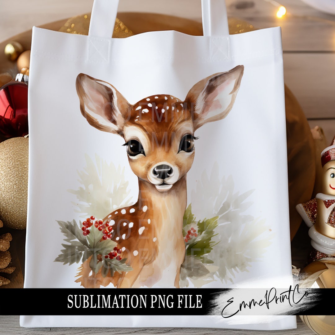 Christmas Deer Sublimation Design PNG - Christmas Tshirt Mugs Tumbler ...