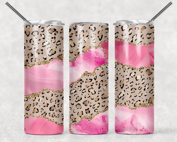 Pink Leopard With Pink Glitter Png Sublimation Design Leopard 