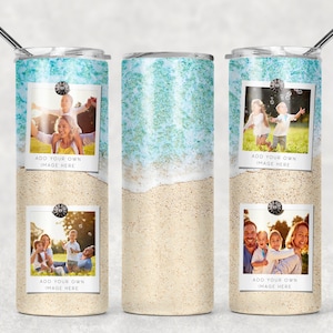 Strandwasser Fotobecher Bilderrahmen Vorlage Sublimationsdesigns Downloads - Skinny Tumbler 20oz Design - PNG 2021