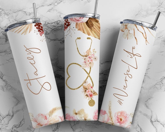 Add Your Own Name Tumbler Wrap - Beige Graphic by LilianaArt