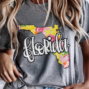 Florida State Sublimationsdesign PNG - DTF Big Spirit, Tshirt Tassen Becher Sublimation - Floral Hell PNG - EmmePrintco