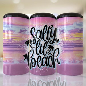 4 in 1 Can Cooler Wrap - Sublimation PNG - Funny Quote Beach 4in1 Can Cooler