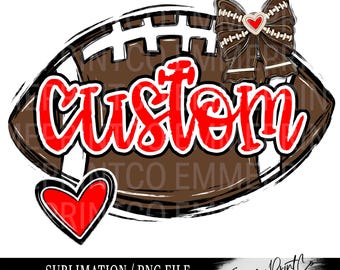 Football Sublimation PNG Custom Mascot, Add Custom Team Name