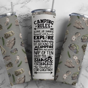 Designs de sublimação de verão para envoltório de copo de acampamento sem costura para download - Skinny 20oz - PNG 2022