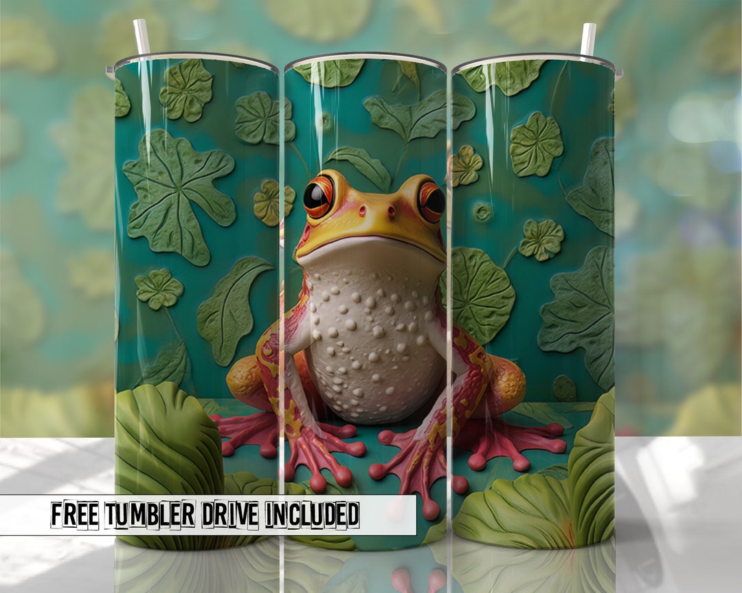 3D Tumbler Wrap Frog, Animal Tumbler Wraps Seamless Sublimation Designs ...