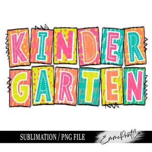 Maternelle néon sublimation Design PNG - néons lumineux années scolaires PNG tshirt tasses gobelet sublimation - PNG - EmmePrintco
