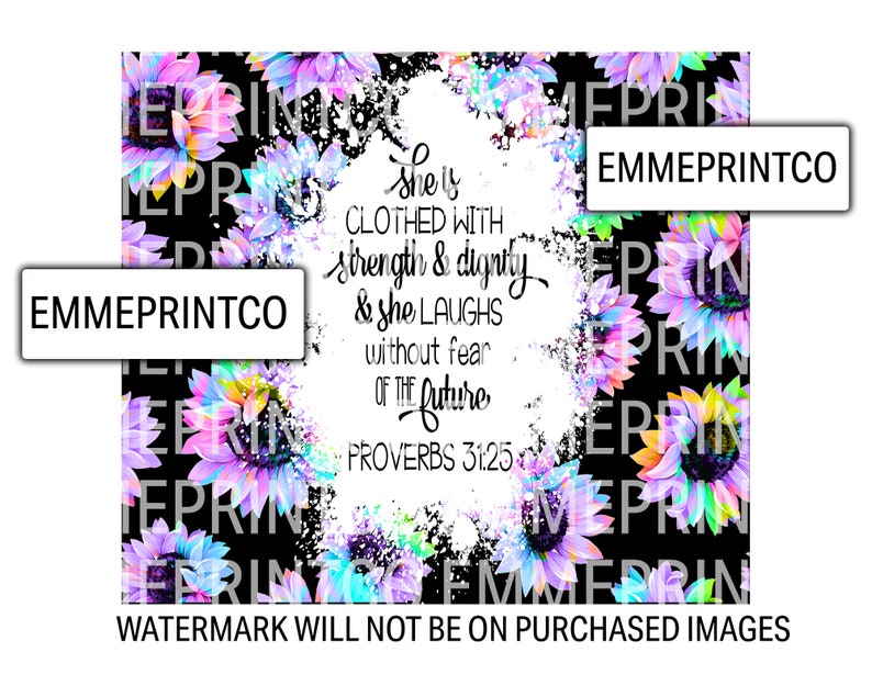Tumbler Wrap PNG Proverbs 31 25 Seamless Scripture Sublimation Designs ...