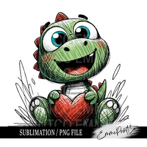Dinosaur Boys - Valentine&#39;s Day - Sublimation Design Download PNG - DTF Digital File Download - Shirts Mugs Tumblers EmmePrintCo
