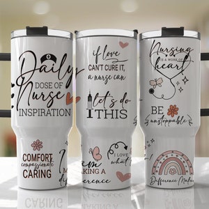 Krankenschwester 40 Unzen Quencher Tumbler Wrap - Krankenschwester Affirmationen Nahtlose PNG Tumble Design Sublimation Designs Downloads - PNG