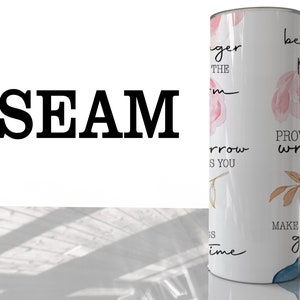 Citações Positivas - Afirmações - 20oz Skinny Seamless Tumbler Wrap PNG - Modelo de Tumbler de Sublimação - EmmePrintCo imagem 2