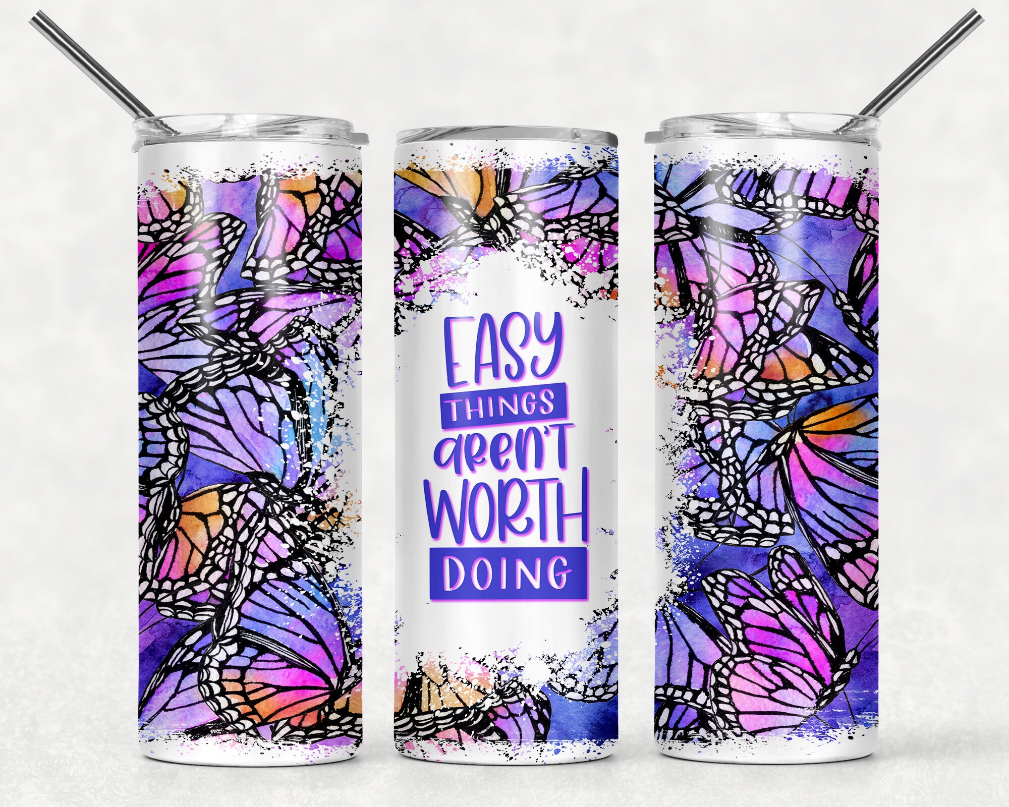 Motivational Quotes Tumbler Bright Seamless Sublimation Etsy