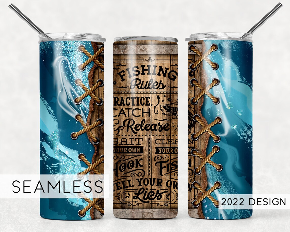 Fishing Dad Tumbler Wrap PNG Seamless Tumbler Sublimation Male Tumbler ...