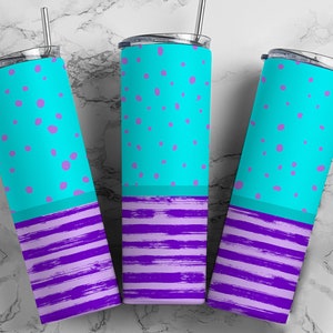 Purple Turquoise Teal Sublimation Tumbler Seamless Sublimation Designs Downloads - Skinny Tumbler 20oz Design - PNG 2022