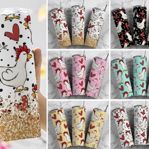 Huhn Tumbler Wrap Bundle PNG Sublimation Designs Downloads Nahtlos - Skinny 20 Unzen - PNG 2022 - Tumbler Drive