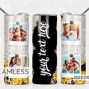 Cheetah Print Sunflowers Photo Tumbler Add Name Seamless for Pictures Sublimation Designs Downloads - Skinny 20oz - PNG 2022