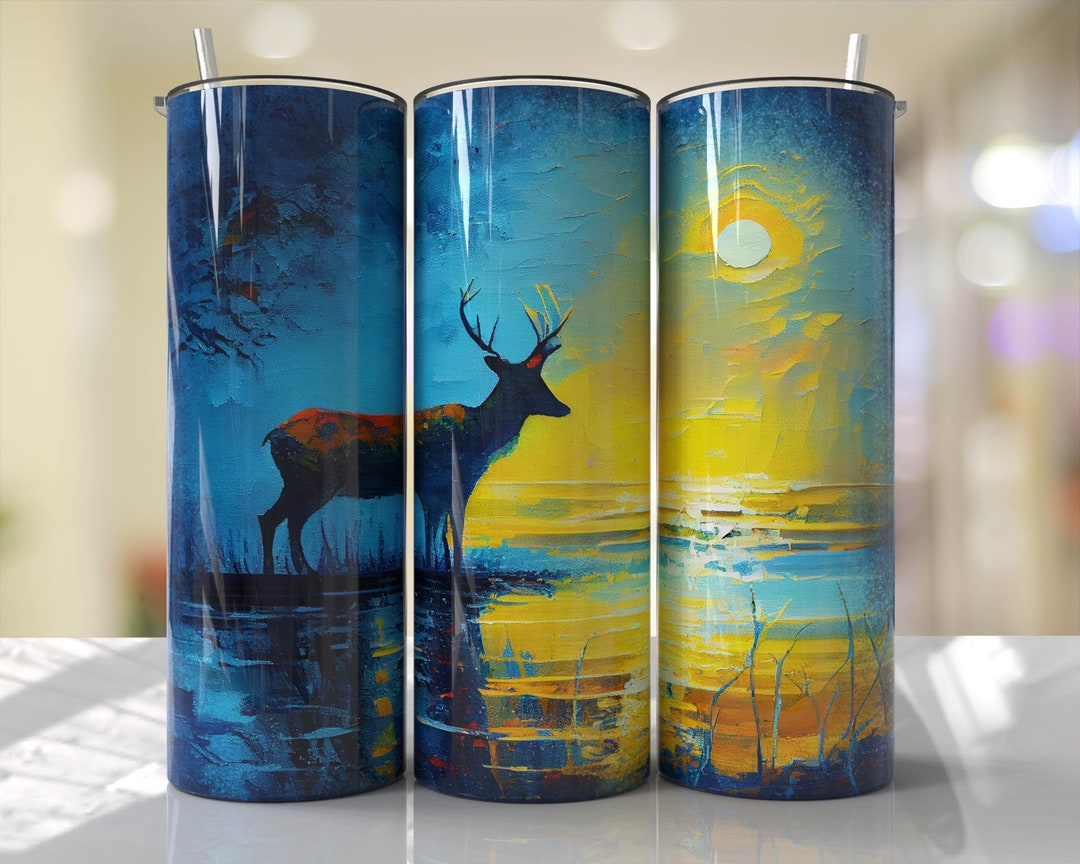 Deer Stag Tumbler Wrap Seamless Designs - Skinny Tumbler 20oz Design ...