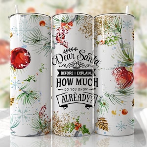 Grappig kerstbeker wrap ontwerp naadloze sublimatie ontwerpen downloads - magere beker 20oz ontwerp - png PNGEgg