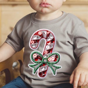 Carino Natale Faux Ricamo Paillettes Glitter Sublimazione Design Scarica PNG - DTF Scarica - Magliette