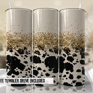 Kuh-Druck Kuh Nahtlose Tumbler Wrap PNG Sublimation Designs Tumbler - Skinny Tumbler 20oz Design