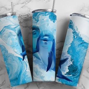 Delphin Tumbler Design Nahtlose Sublimationsdesigns Downloads - Skinny 20oz - PNG 2022
