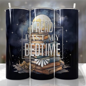 Book Tumbler Wrap Funny - 20oz Skinny Seamless Tumbler Wrap PNG - Sublimation Tumbler Template - EmmePrintCo