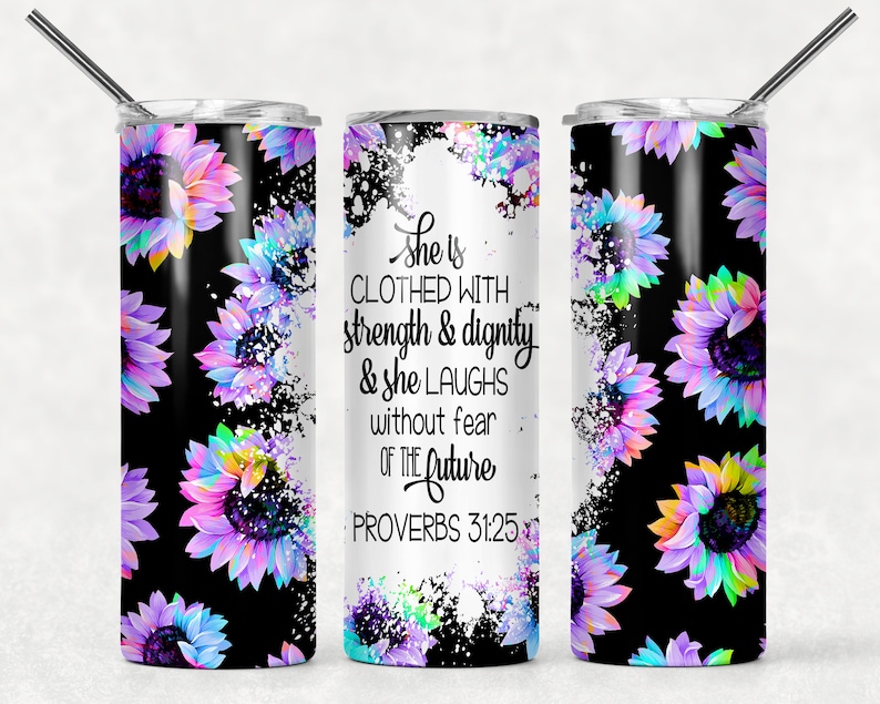 Tumbler Wrap PNG Proverbs 31 25 Seamless Scripture Sublimation Designs ...