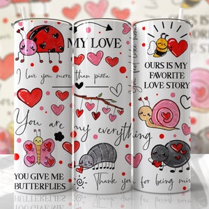 Valentines Tumbler Wrap PNG - Lover - 20oz Skinny Seamless Tumbler Wrap PNG - Sublimation Tumbler Template - EmmePrintCo