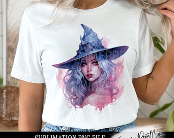 Halloween - Witch - Sublimation Design Download PNG - DTF Digital File Download - Shirts Mugs Tumblers EmmePrintCo